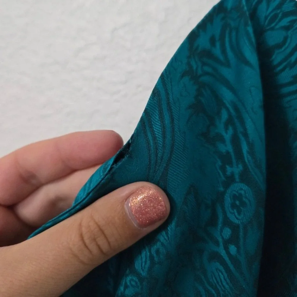 Victorias Secret M Y2K Vintage Slip Dress Mini Teal Green Lingerie‎ Cocktail - Picture 6 of 8